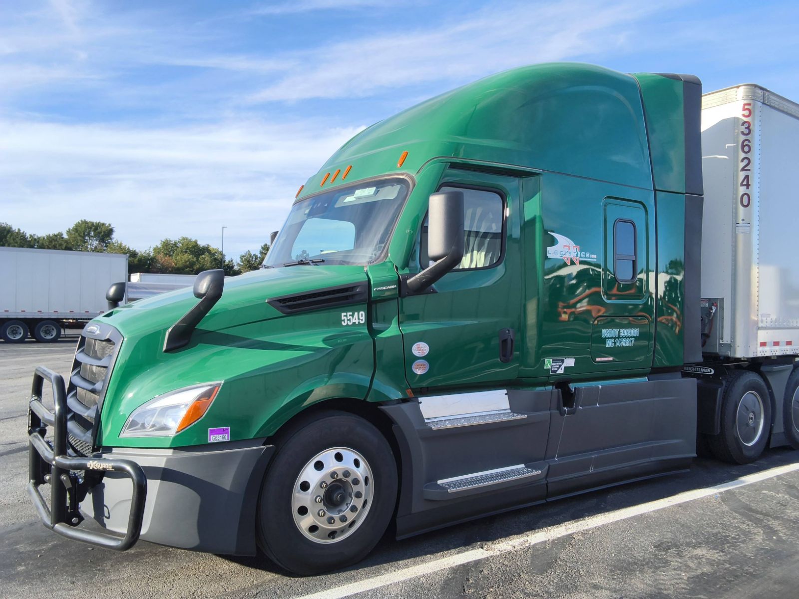 Side view of a tractor unit